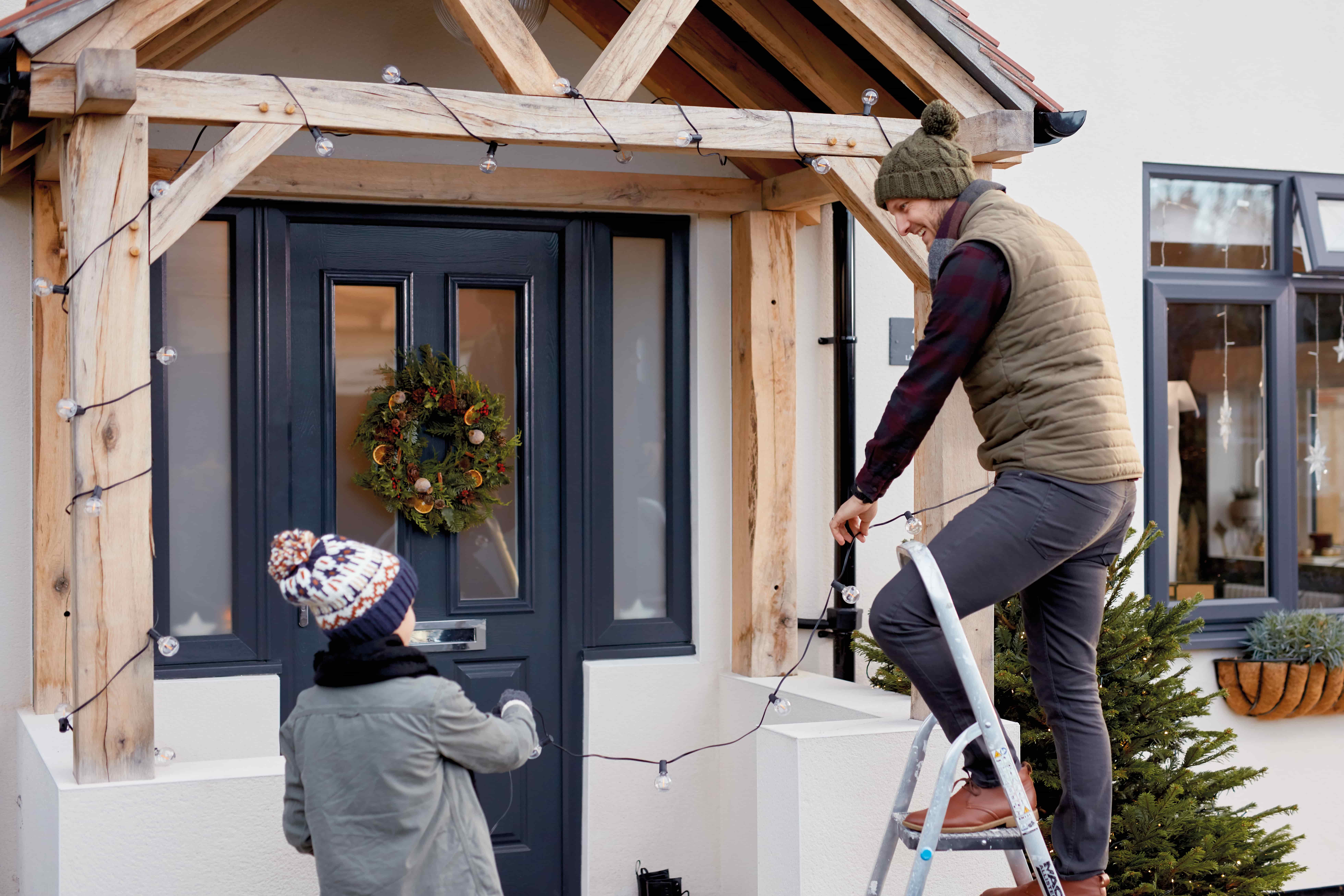 Composite door Christmas decoration