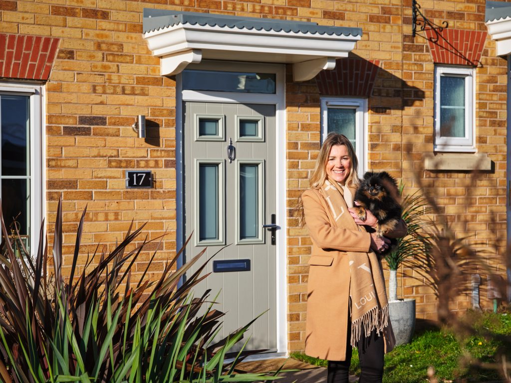 green composite front door