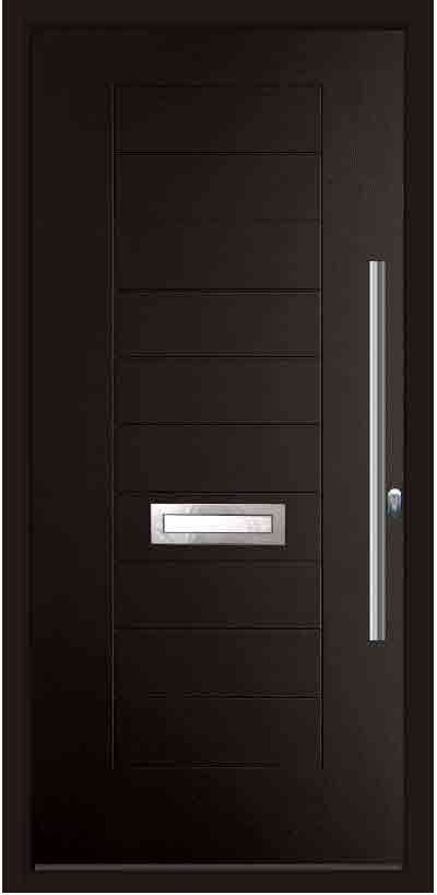 black composite front door