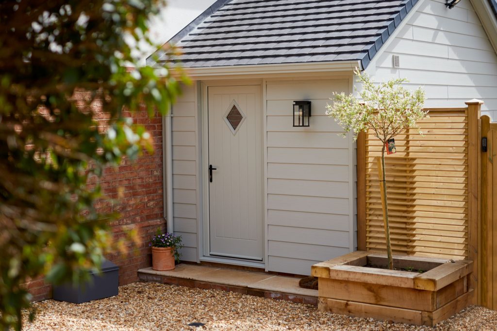 light grey composite back door