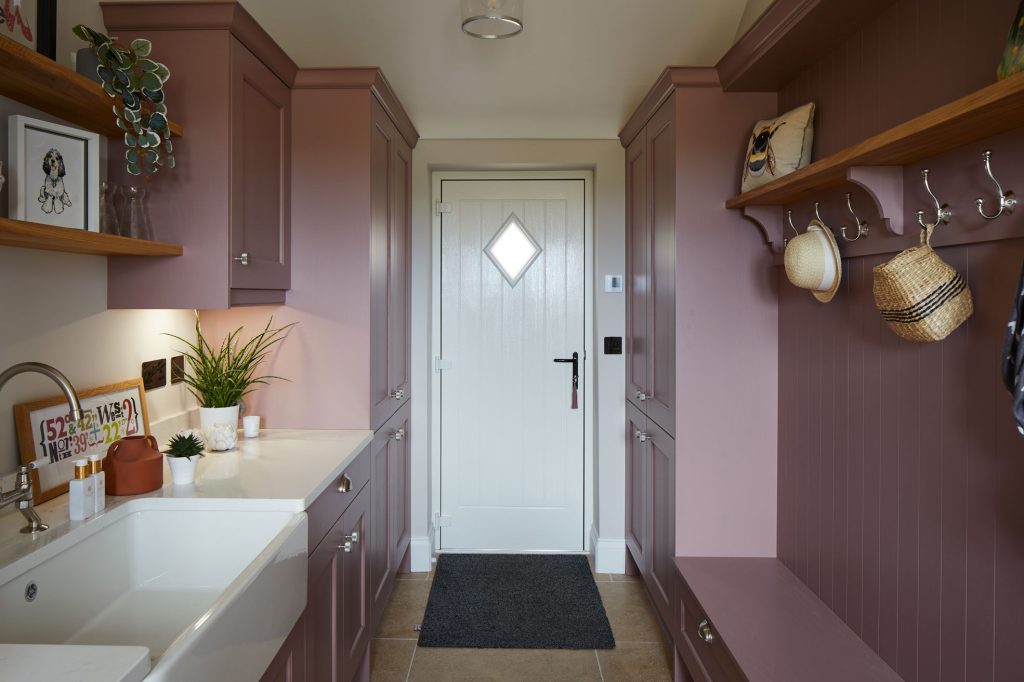 White composite front door