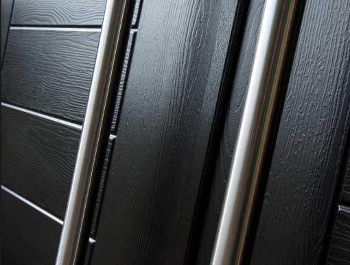 black composite door accessories