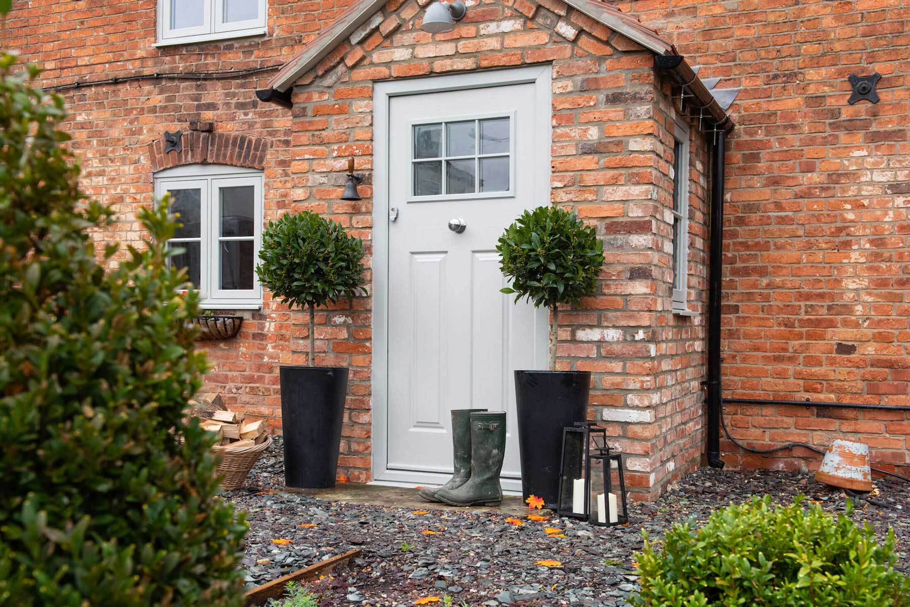 Victorian front doors with glass