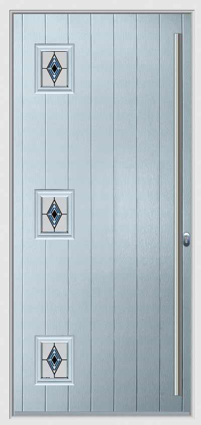 light blue composite doors