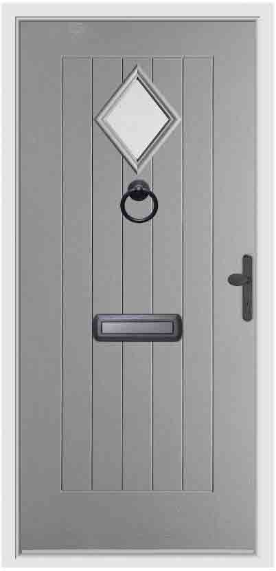 satin elephant grey front door