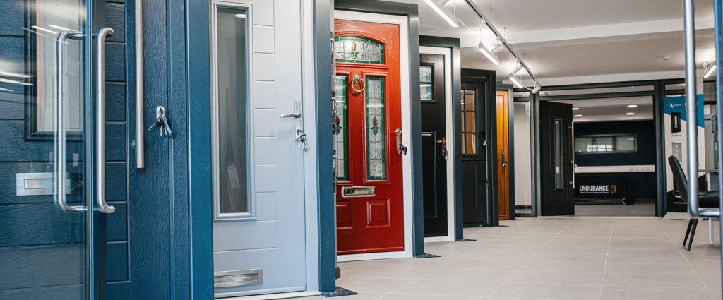 Coloured composite door collection