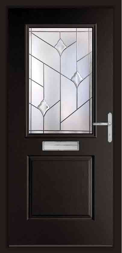 black composite front door
