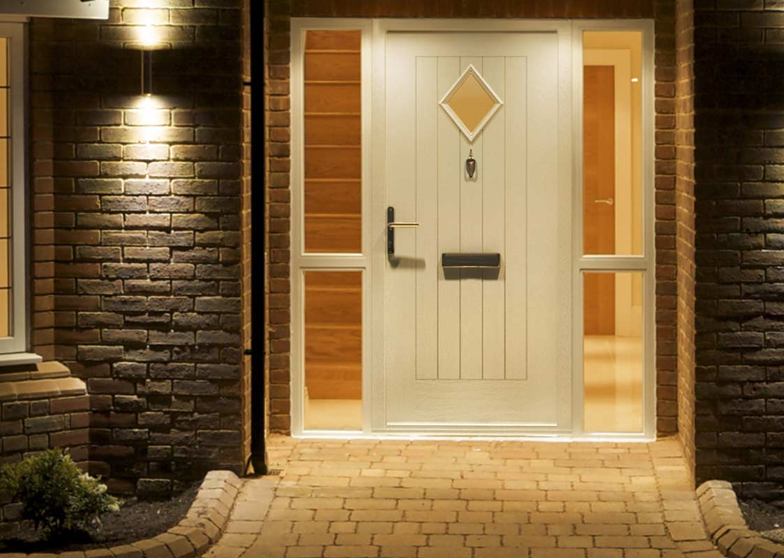 white composite door